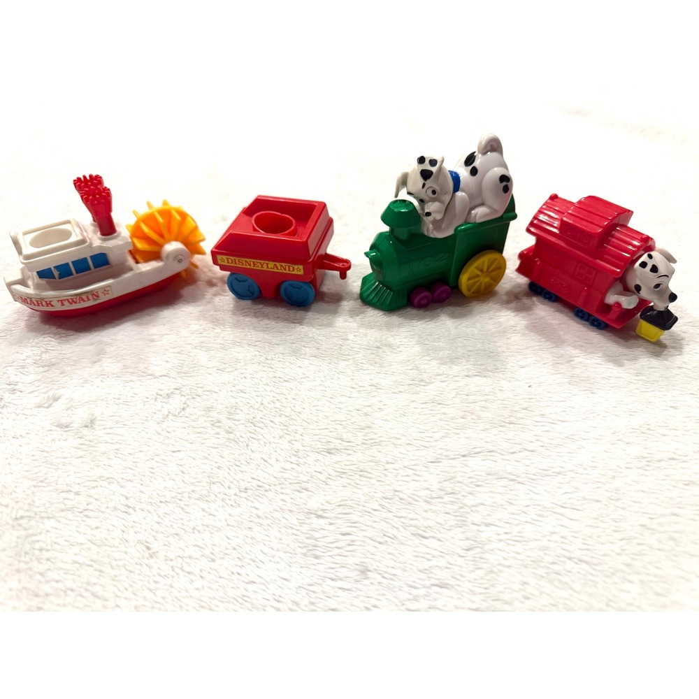Vtg Disney 2000 McDonalds Happy Meal 101 Dalmatians 1986 Mark Twain Boat
